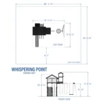 Whispering Point Outdoor Wooden Swing Set with Shipping & Assembly Included - Image 4