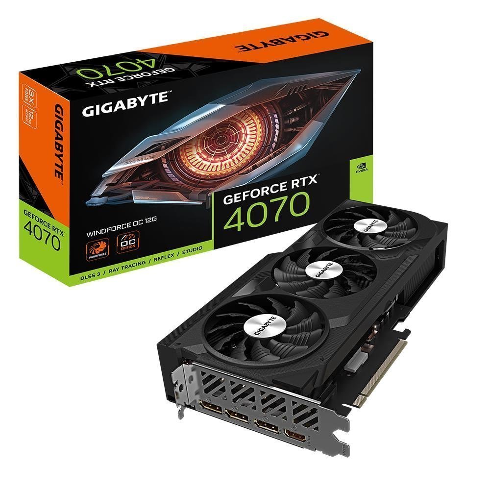 271752e4-4723-4998-8d4c-eb5df56e19d7.jpg Gigabyte NVIDIA GeForce RTX 4070 12GB GDDR6X GV-N4070WF3OC-12GD - Image 1
