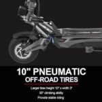 NANROBOT Electric Scooter Adults 50mph Dual Motor Electric Scooter with Suspension 80Miles Range Fast Sports Escooter Folding 10″ Off Road Tires 330LBS Max Load Complies with UL2272 Certification - Image 6