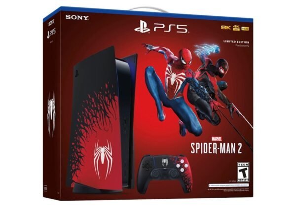 Sony-PlayStation-5-PS5-Blu-ray-Edition-Marvel-Spider-Man-2-Console-Bundle-US-Plug-1000039239-600x428-2.jpg Sony PlayStation 5 PS5 Blu-ray Edition Marvel Spider-Man 2 Console Bundle (US Plug) 1000039239 - Image 1