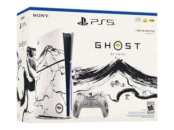 Sony-PlayStation-5-PS5-Slim-Ultra-HD-Ghost-of-Yotei-Black-Limited-Edition-Bundle-600x450-2.jpg Sony PlayStation 5 PS5 Slim Ultra HD Ghost of Yotei Black Limited Edition Bundle (US Plug) - Image 1