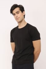 PREMIUM COTTON CREW NECK TEE-BLACK | Premium Quality Fashion Apparel - Image 3