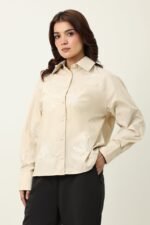 NATURE INSPIRED EMBRIODERD SHIRT-BEIGE | Premium Quality Fashion Apparel - Image 4