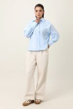 NATURE INSPIRED EMBRIODERD SHIRT-BLUE | Premium Quality Fashion Apparel - Image 2
