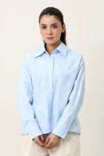 NATURE INSPIRED EMBRIODERD SHIRT-BLUE | Premium Quality Fashion Apparel