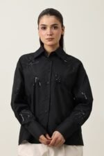 NATURE INSPIRED EMBRIODERD SHIRT-BLACK | Premium Quality Fashion Apparel - Image 8