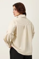 NATURE INSPIRED EMBRIODERD SHIRT-BEIGE | Premium Quality Fashion Apparel - Image 6