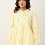 RUFFLE COLLAR SHIRT-YELLOW | Premium Quality Fashion Apparel