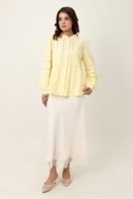 RUFFLE COLLAR SHIRT-YELLOW | Premium Quality Fashion Apparel - Image 2