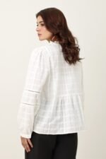 RUFFLE COLLAR SHIRT-WHITE | Premium Quality Fashion Apparel - Image 4