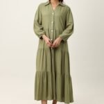 FLOW TIER DRESS-GREEN | Premium Quality Fashion Apparel