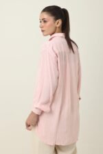 STRIPE TUNIC SHIRT-PINK | Premium Quality Fashion Apparel - Image 4