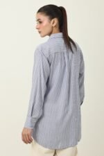 STRIPE TUNIC SHIRT-BLUE | Premium Quality Fashion Apparel - Image 4