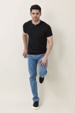 RADIUS BAND COLLAR TEE-BLACK | Premium Quality Fashion Apparel - Image 3