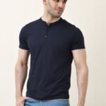 RADIUS BAND COLLAR TEE-NAVY | Premium Quality Fashion Apparel