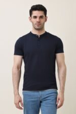 RADIUS BAND COLLAR TEE-NAVY | Premium Quality Fashion Apparel - Image 3