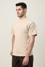 MEN SOLID HALF SLEEVE-BEIGE | Premium Quality Fashion Apparel - Image 4