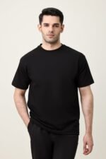 MEN SOLID HALF SLEEVE-BLACK | Premium Quality Fashion Apparel