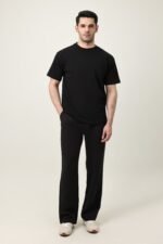 MEN SOLID HALF SLEEVE-BLACK | Premium Quality Fashion Apparel - Image 2