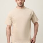 MEN SOLID HALF SLEEVE-BEIGE | Premium Quality Fashion Apparel