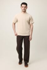 MEN SOLID HALF SLEEVE-BEIGE | Premium Quality Fashion Apparel - Image 3