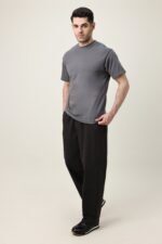 MEN SOLID HALF SLEEVE-DK-GREY | Premium Quality Fashion Apparel - Image 2