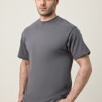 MEN SOLID HALF SLEEVE-DK-GREY | Premium Quality Fashion Apparel