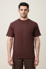 MEN SOLID HALF SLEEVE-COFFEE | Premium Quality Fashion Apparel