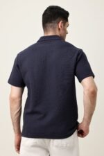 SMART CASUAL ZIP COLLAR T-SHIRT-NAVY | Premium Quality Fashion Apparel - Image 3