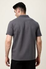 SMART CASUAL ZIP COLLAR T-SHIRT-GREY | Premium Quality Fashion Apparel - Image 3