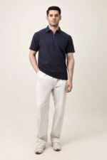 SMART CASUAL ZIP COLLAR T-SHIRT-NAVY | Premium Quality Fashion Apparel - Image 2