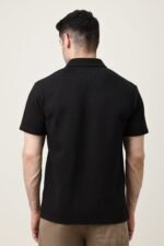 SMART CASUAL ZIP COLLAR T-SHIRT-BLACK | Premium Quality Fashion Apparel - Image 3