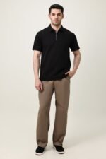 SMART CASUAL ZIP COLLAR T-SHIRT-BLACK | Premium Quality Fashion Apparel - Image 2