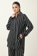 TIMELESS PINSTRIPE CO ORD-BLACK | Premium Quality Fashion Apparel - Image 4