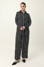 TIMELESS PINSTRIPE CO ORD-BLACK | Premium Quality Fashion Apparel