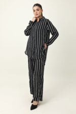 TIMELESS PINSTRIPE CO ORD-BLACK | Premium Quality Fashion Apparel - Image 2