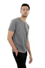 PREMIUM COTTON CREW NECK TEE-DARK-GREY | Premium Quality Fashion Apparel - Image 2