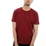 PREMIUM COTTON CREW NECK TEE-MAROON | Premium Quality Fashion Apparel