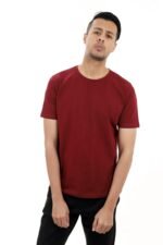 PREMIUM COTTON CREW NECK TEE-MAROON | Premium Quality Fashion Apparel