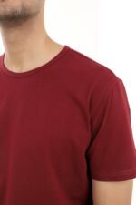 PREMIUM COTTON CREW NECK TEE-MAROON | Premium Quality Fashion Apparel - Image 2