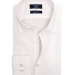 MICRO PATTERN OFFICE SHIRT-WHT | Premium Quality Fashion Apparel