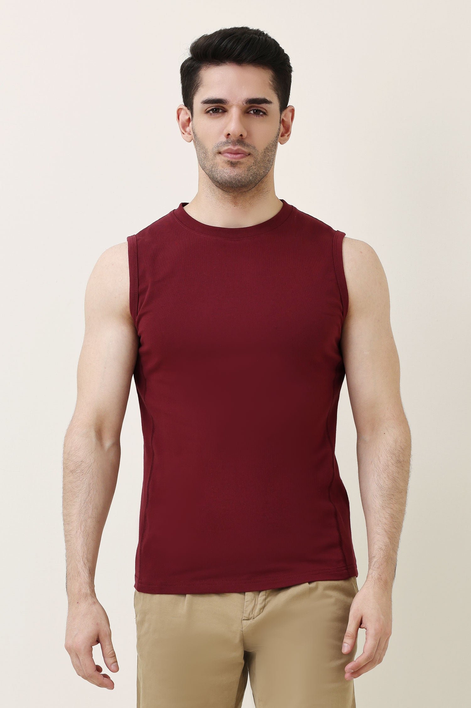 SRM52_12 PUREFIT BASIC TANK-MAROON | Premium Quality Fashion Apparel - Image 1