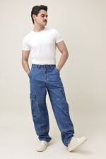 FUNCTION STACK CARGO JEANS-MID-BLUE | Premium Quality Fashion Apparel - Image 10