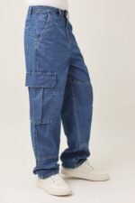 FUNCTION STACK CARGO JEANS-MID-BLUE | Premium Quality Fashion Apparel - Image 4