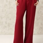 TAILORED PLEATED PANTS-MAROON | Premium Quality Fashion Apparel
