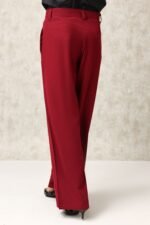TAILORED PLEATED PANTS-MAROON | Premium Quality Fashion Apparel - Image 3