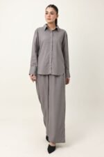 MODEST COMFORT CO_ORD SET-GREY | Premium Quality Fashion Apparel