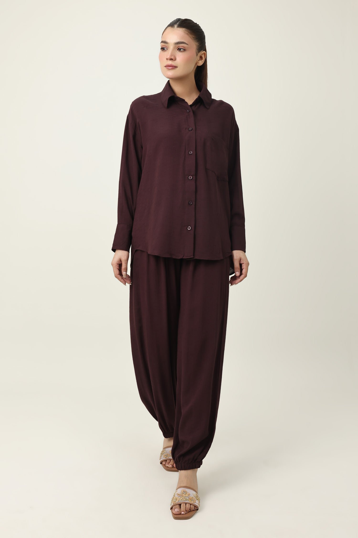 SRW91_5 REGAL EASE CO ORD-COFFEE | Premium Quality Fashion Apparel - Image 1