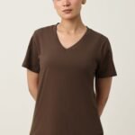 SOFT TOUCH V-NECK EVERYDAY TOP-COFFEE | Premium Quality Fashion Apparel