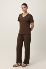 HIGH-STRETCH RELAXED FITNESS TROUSERS-COFFEE | Premium Quality Fashion Apparel - Image 4